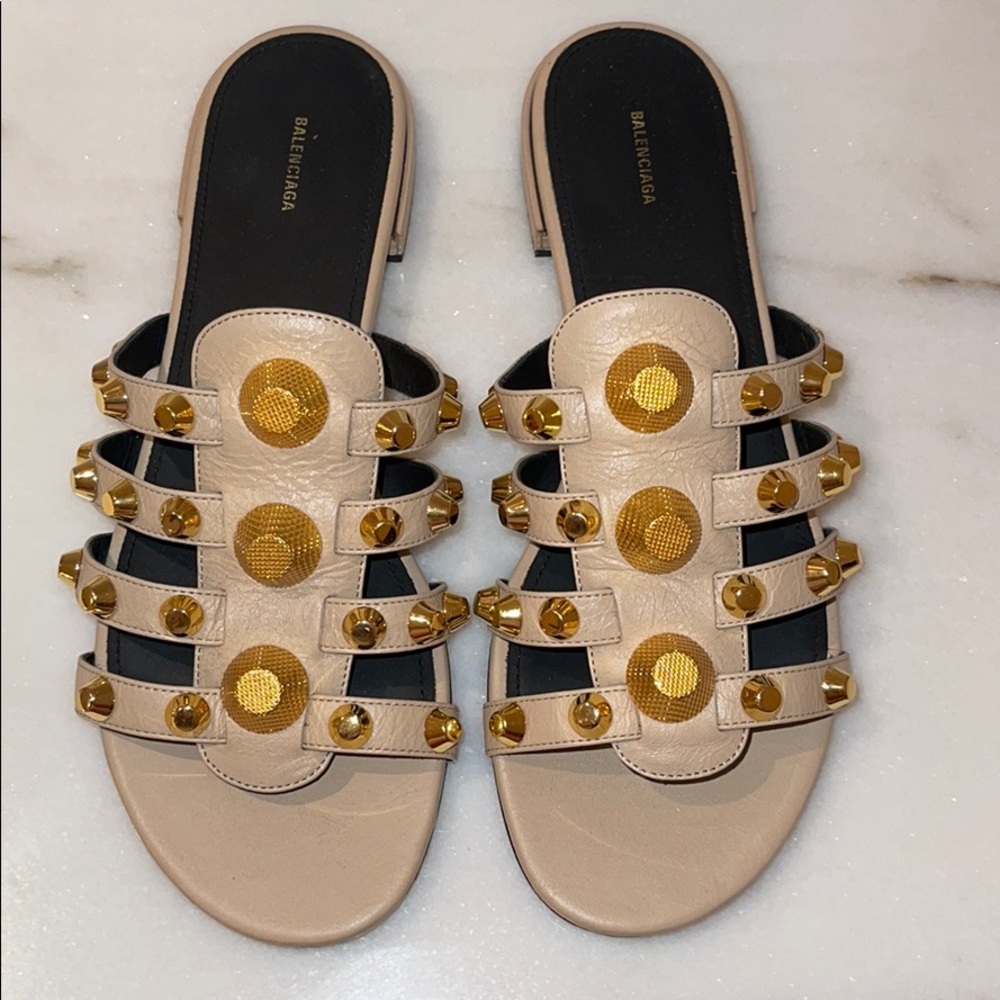 Balenciaga studded flats